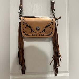 Myra Bag with Brown and Cream Pattern